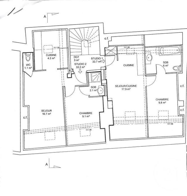 Appartement Local à vendre - 4 pièces - 80 m2 - Coulommiers - 77 - ILE-DE-FRANCE