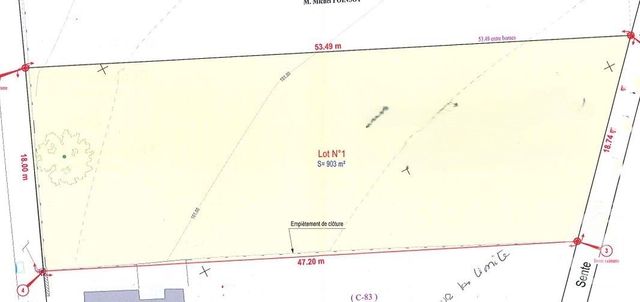 Terrain &agrave; vendre - 906 m2 - Chauffry - 77 - ILE-DE-FRANCE